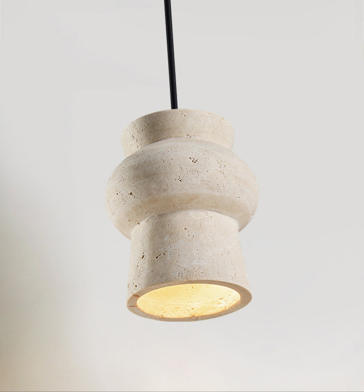 Dynt lampada a sospensione in travertino giallo Timeless