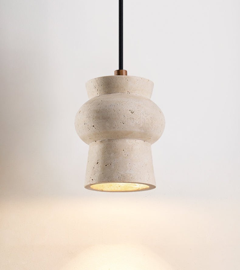 Dynt lampada a sospensione in travertino giallo Timeless