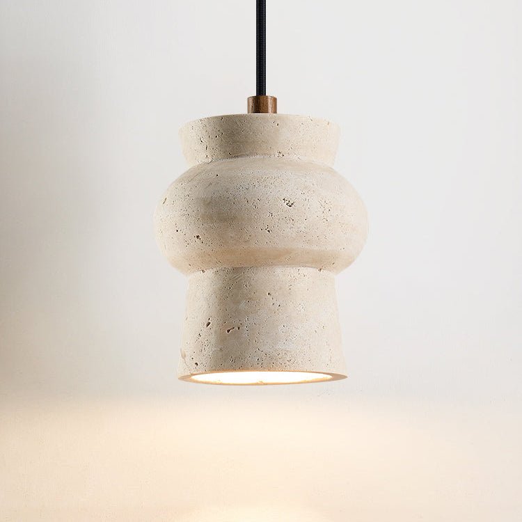 Dynt lampada a sospensione in travertino giallo Timeless