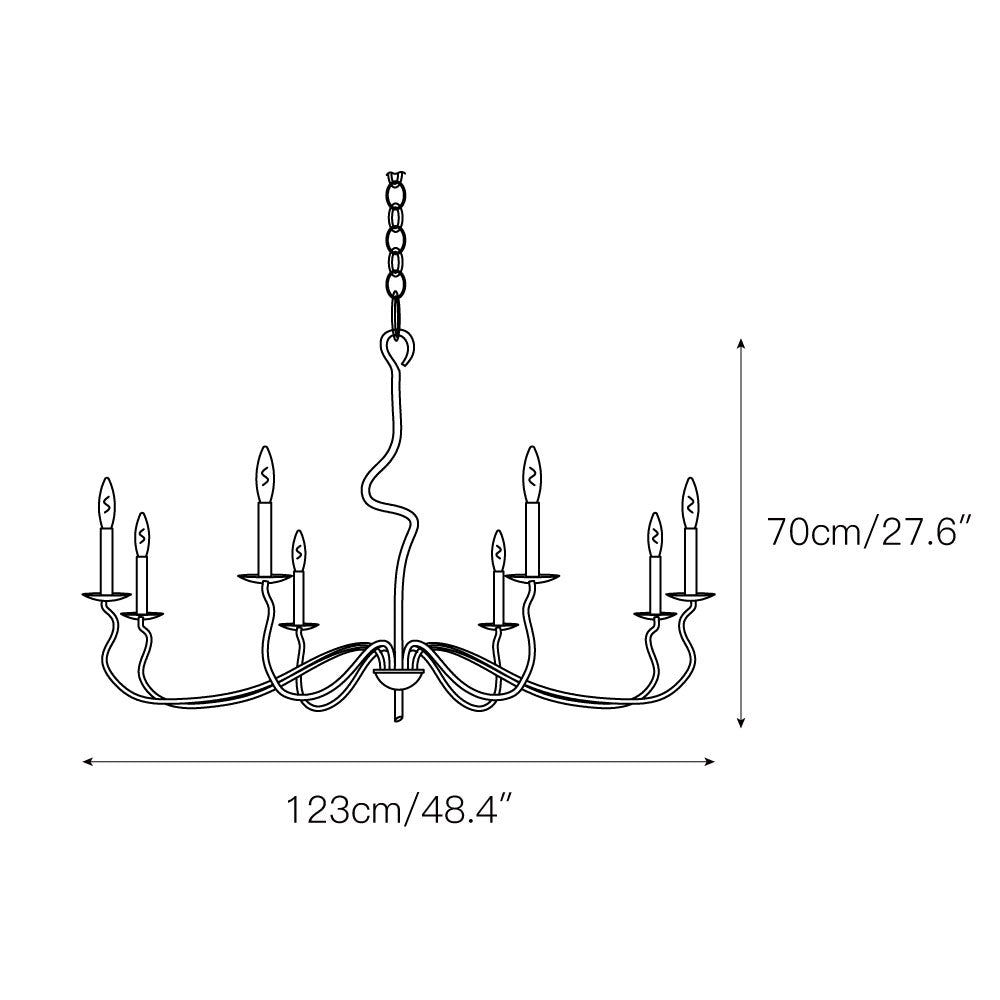 Rauduvyo lampadario industriale minimalista moderno in metallo