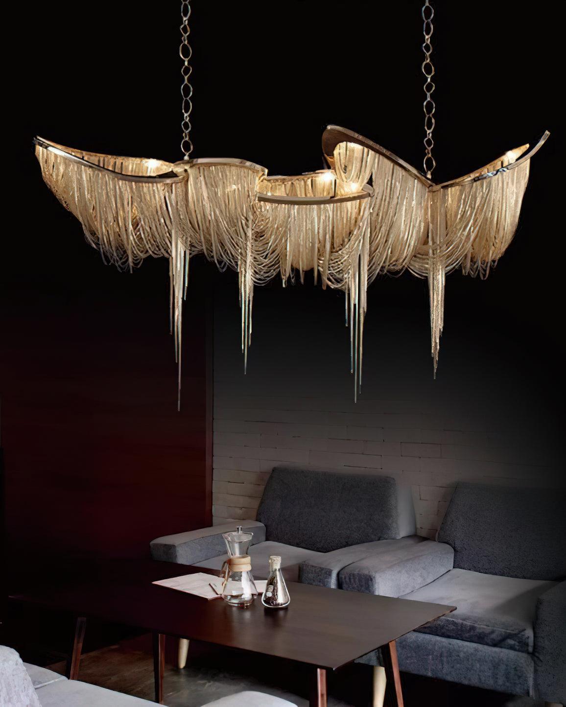 Soleraria lampadario Frangia Oro