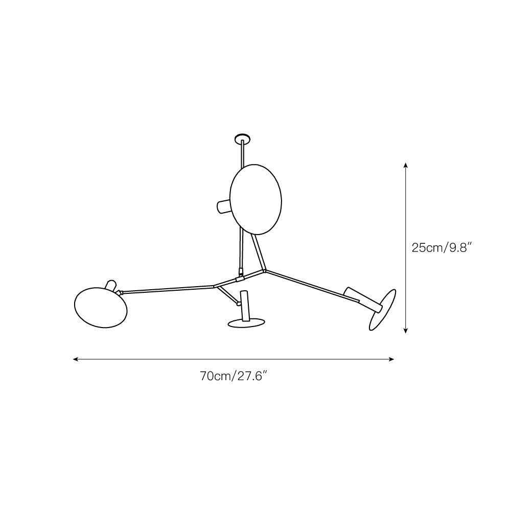 Tinduvyo lampadario moderno minimalista in metallo e vetro