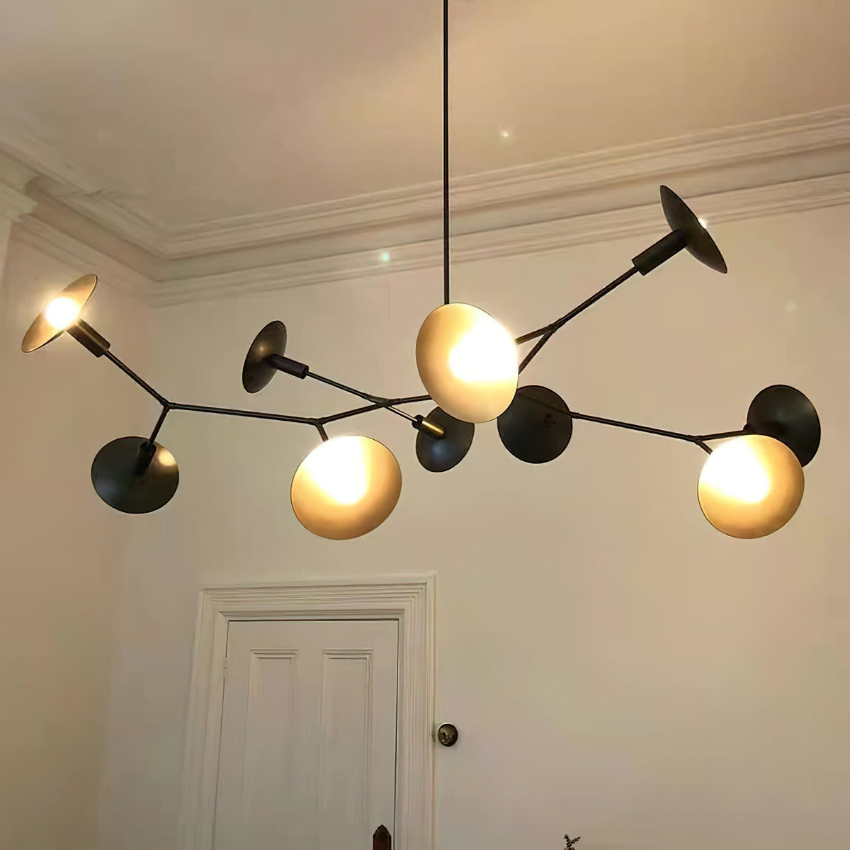 Tinduvyo lampadario moderno minimalista in metallo e vetro