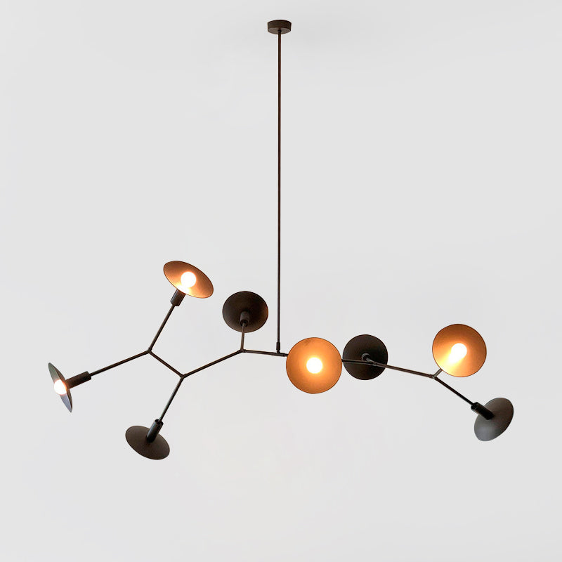 Tinduvyo lampadario moderno minimalista in metallo e vetro