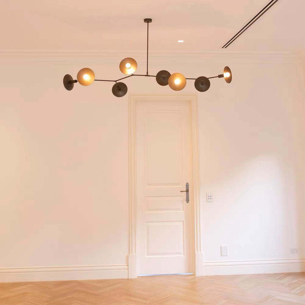 Tinduvyo lampadario moderno minimalista in metallo e vetro