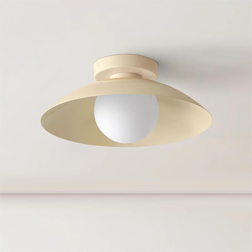 Lampada da soffitto in rosone metallico e vetro con opzioni di colore | Relic Pieces in metallo