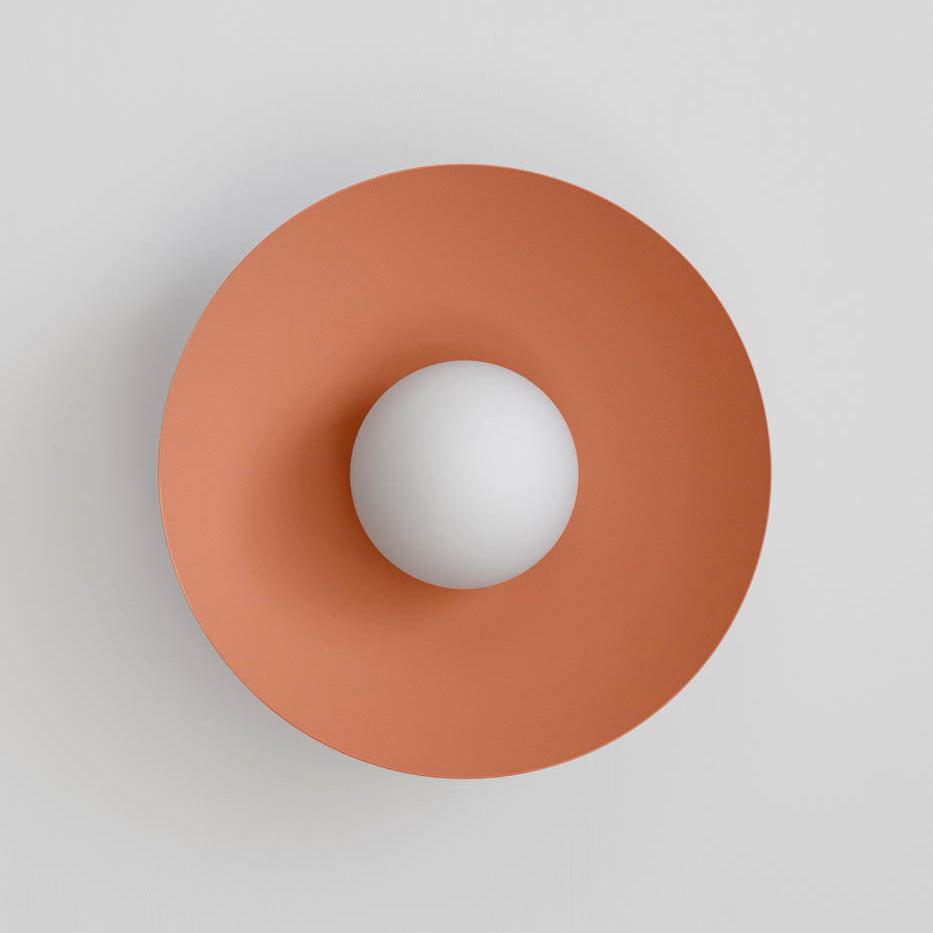 Lampada da soffitto in rosone metallico e vetro con opzioni di colore | Relic Pieces in metallo