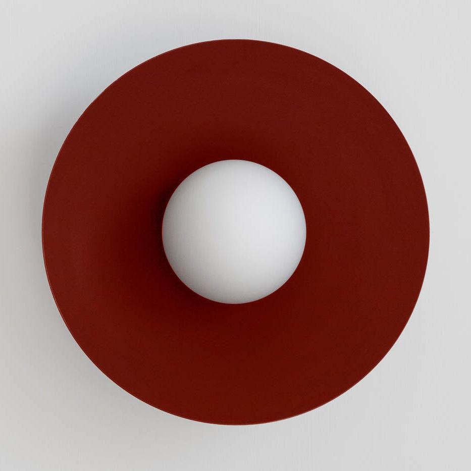Lampada da soffitto in rosone metallico e vetro con opzioni di colore | Relic Pieces in metallo