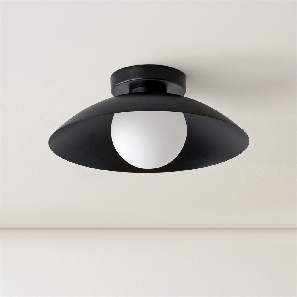 Lampada da soffitto in rosone metallico e vetro con opzioni di colore | Relic Pieces in metallo