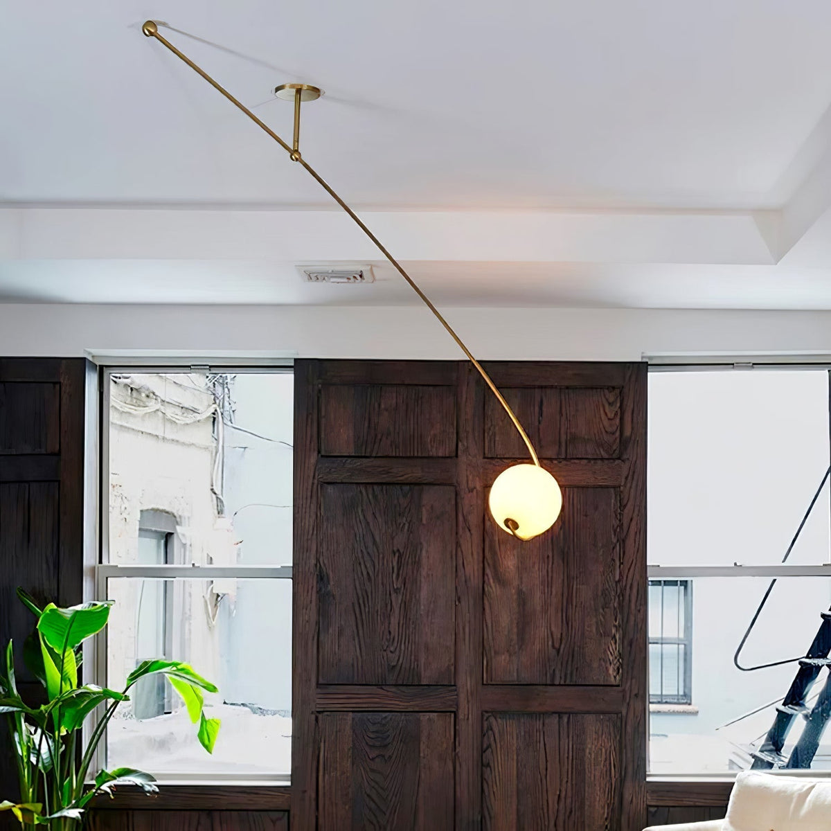 Elsoris lampada da soffitto moderna minimalista in vetro con profilo curvo