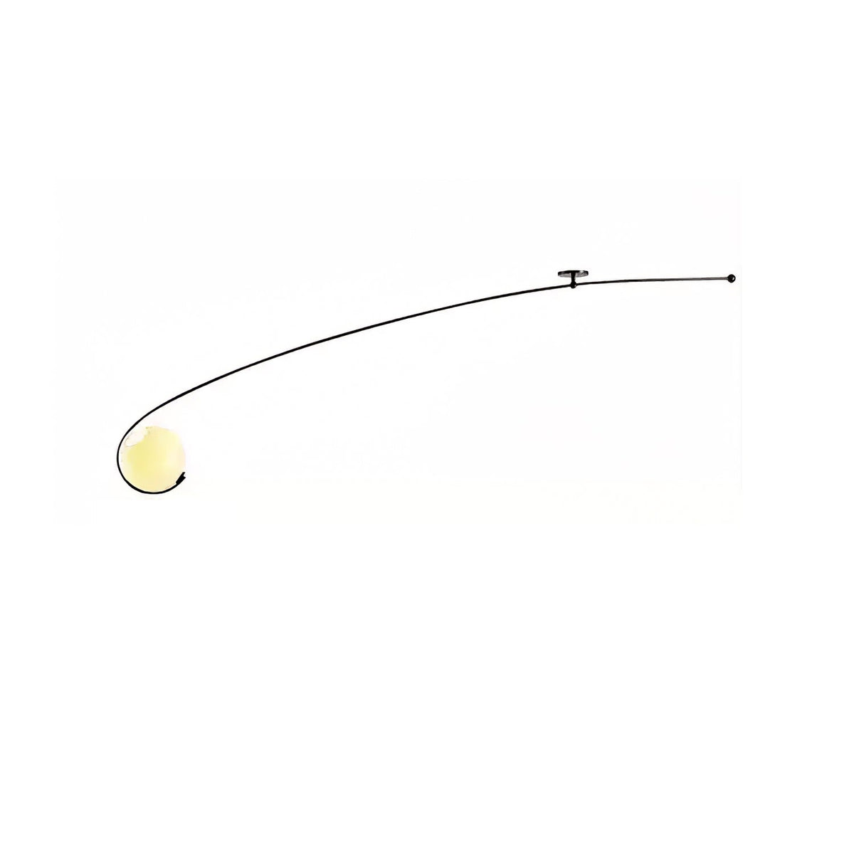 Elsoris lampada da soffitto moderna minimalista in vetro con profilo curvo