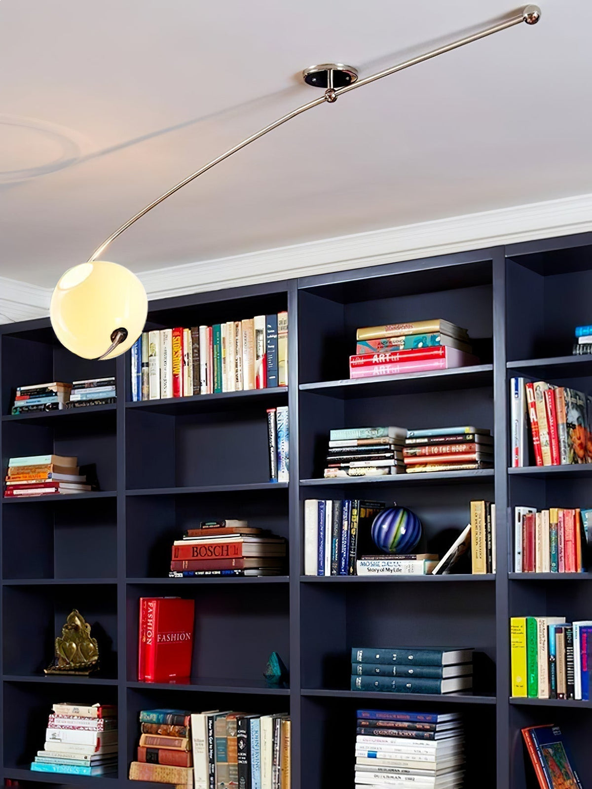 Elsoris lampada da soffitto moderna minimalista in vetro con profilo curvo