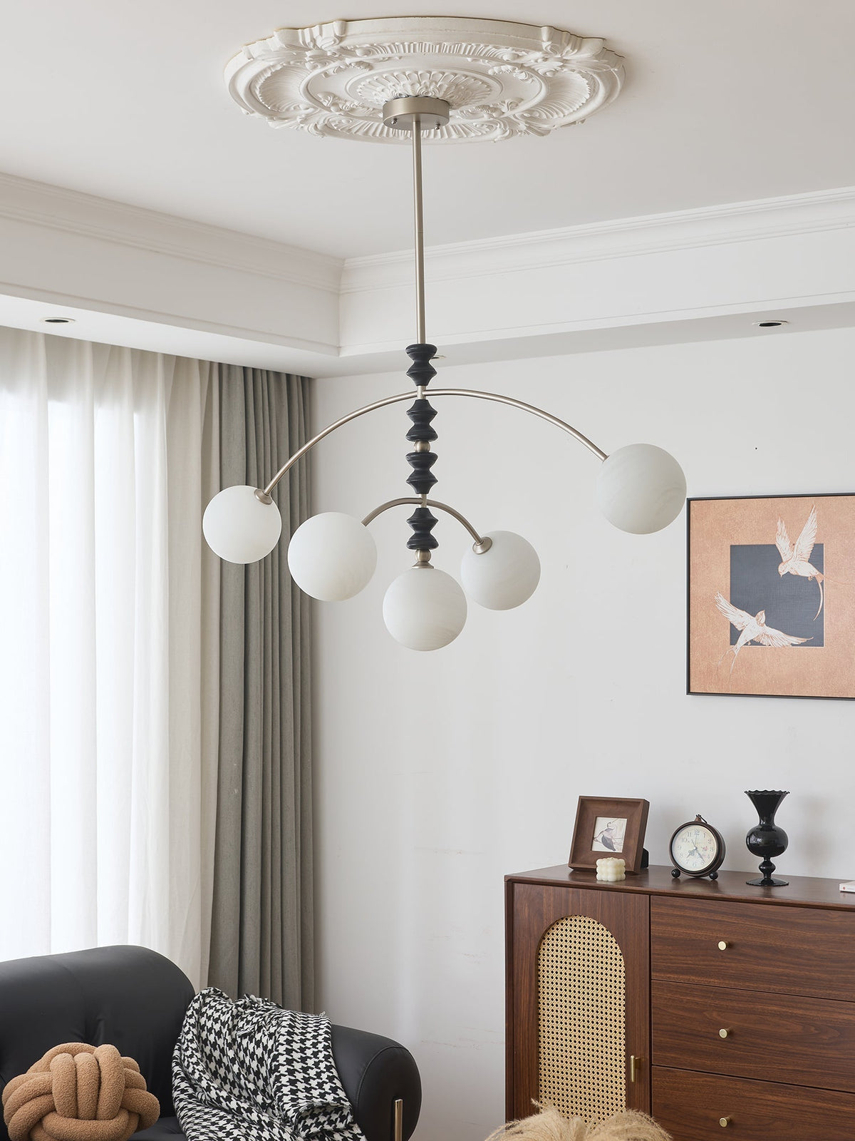 Cucarara lampadario Art Nordico Tradizionale ad Arco in legno