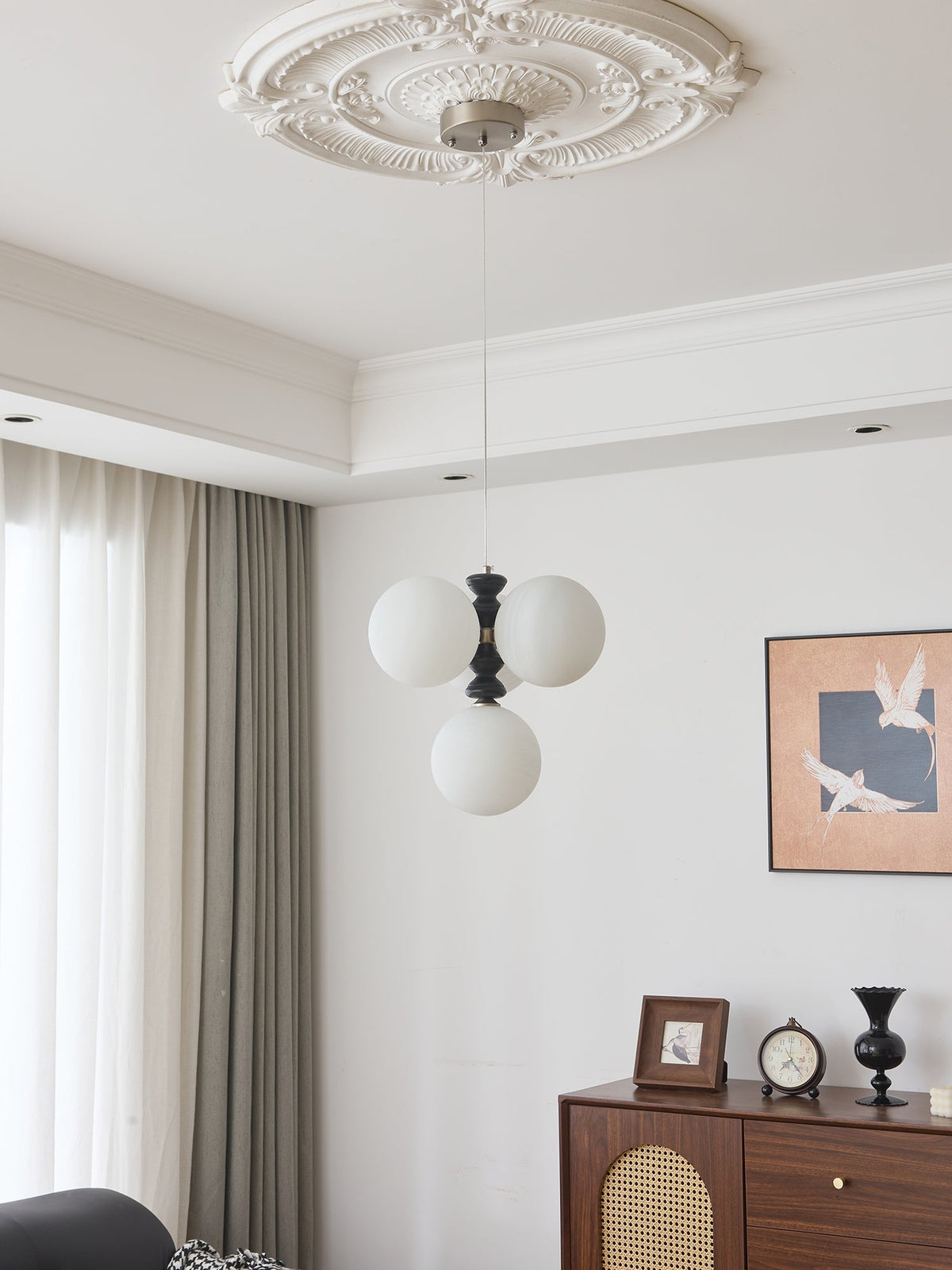 Cucarara lampadario Art Nordico Tradizionale ad Arco in legno