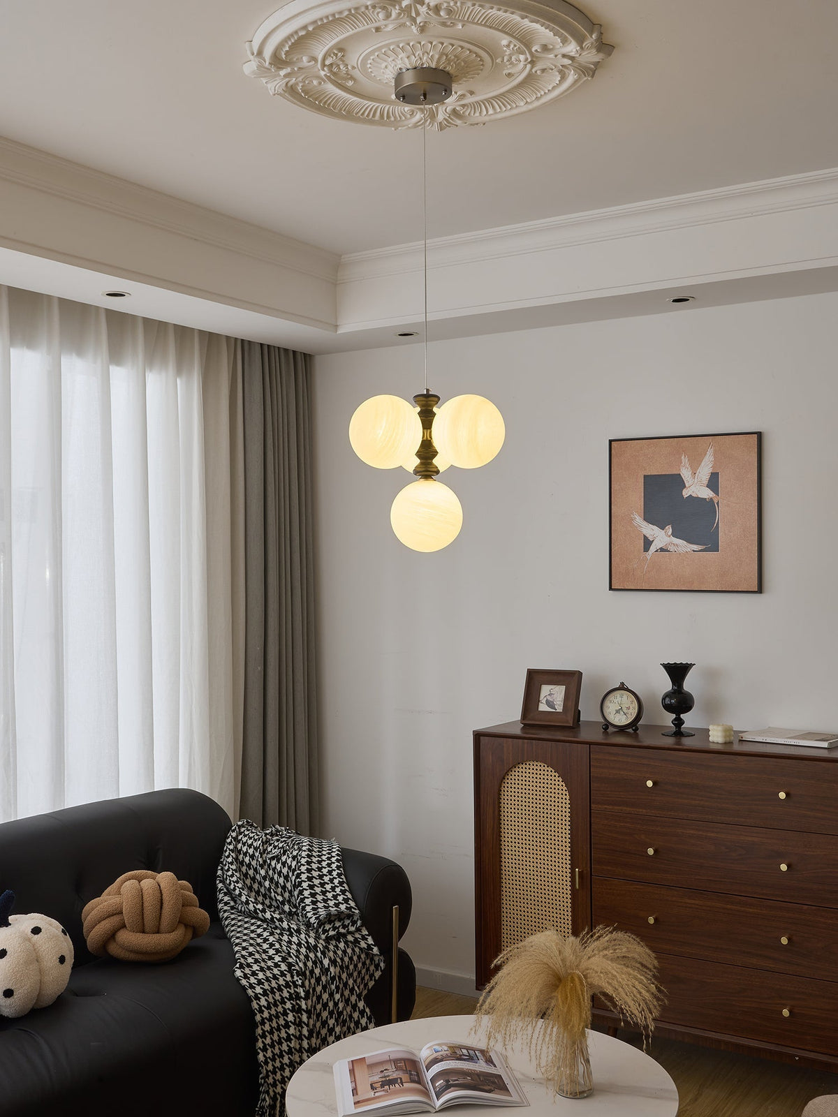 Cucarara lampadario Art Nordico Tradizionale ad Arco in legno