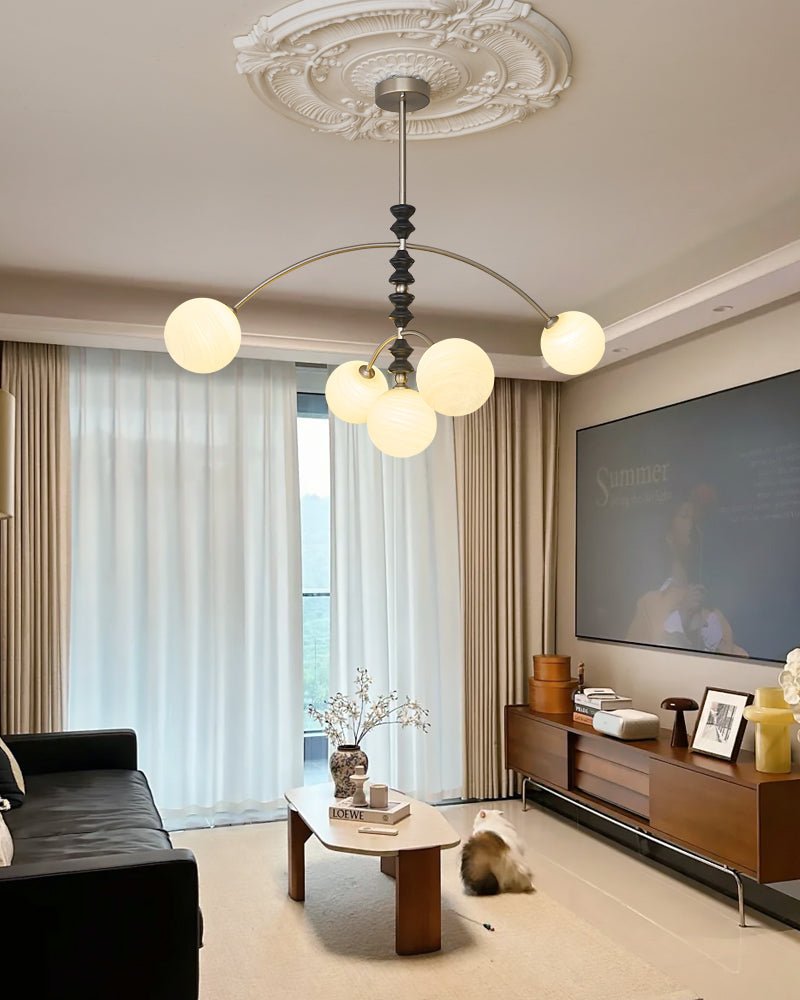 Cucarara lampadario Art Nordico Tradizionale ad Arco in legno
