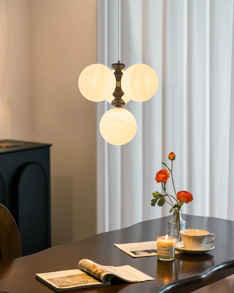 Cucarara lampadario Art Nordico Tradizionale ad Arco in legno