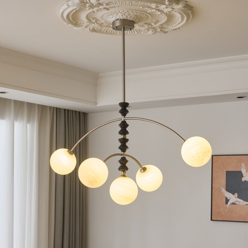 Cucarara lampadario Art Nordico Tradizionale ad Arco in legno