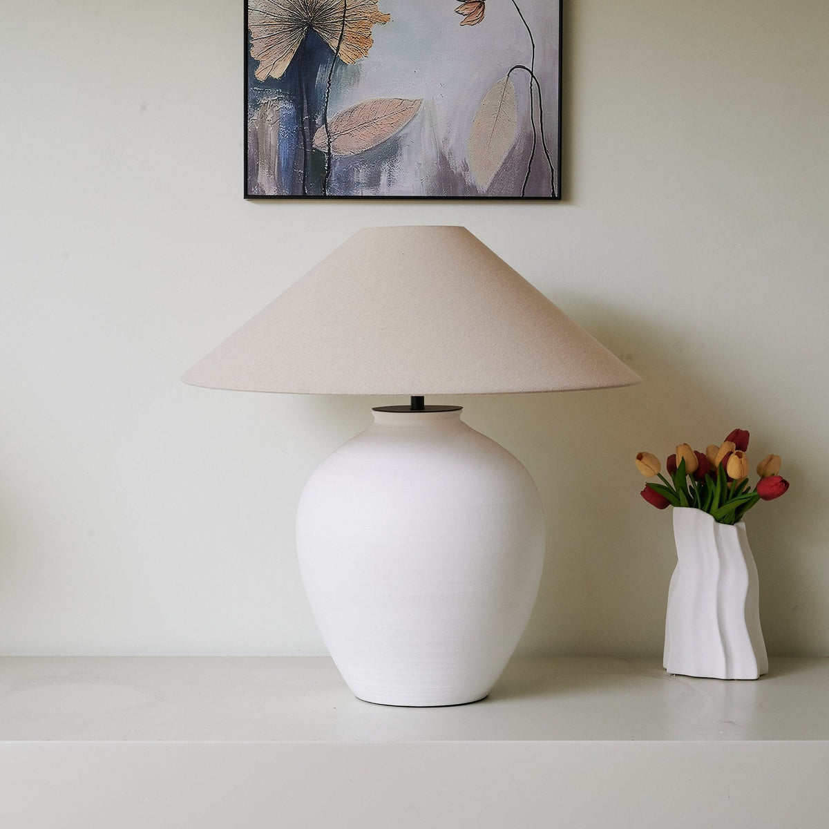 Natalie lampada da tavolo minimalista in ceramica