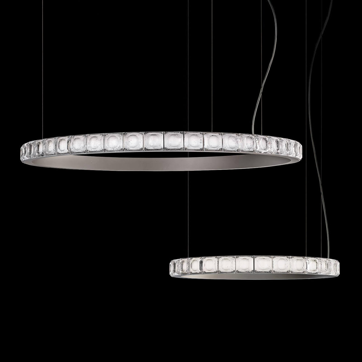 Avzorion lampadario moderno minimalista ad Anello in vetro