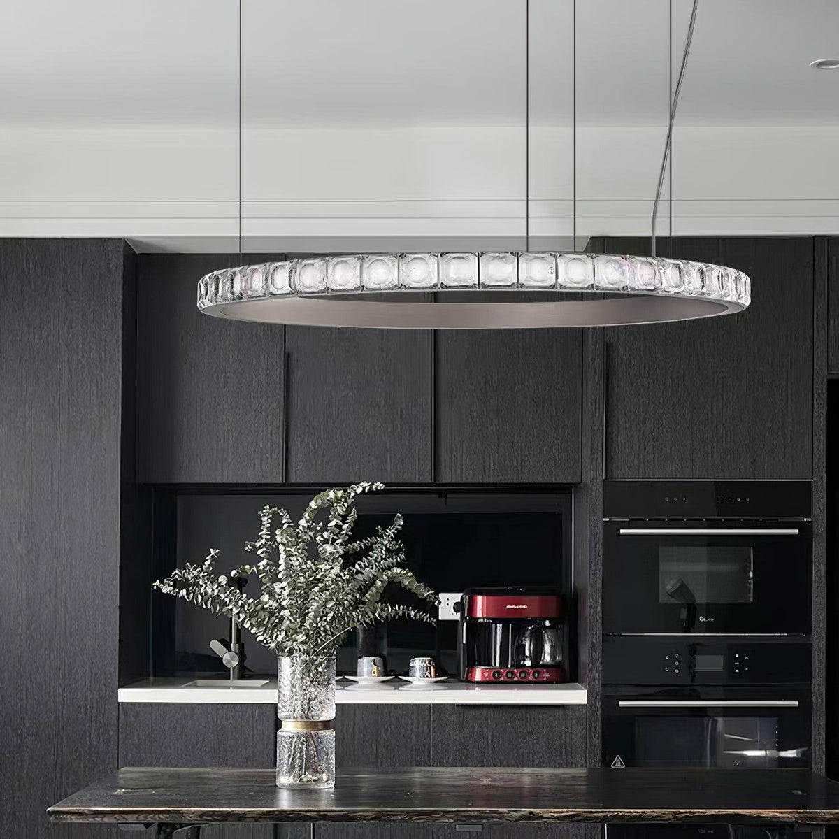 Avzorion lampadario moderno minimalista ad Anello in vetro