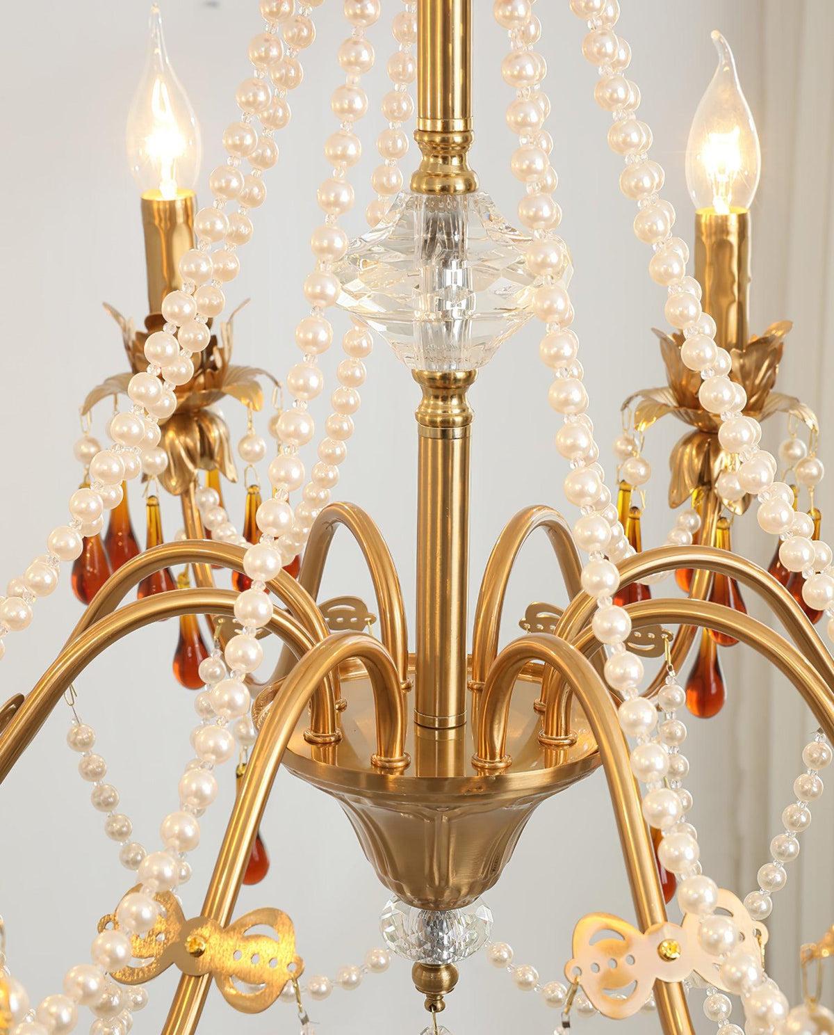Ormirara lampadario Cristallo ambra Design Postmoderno lusso