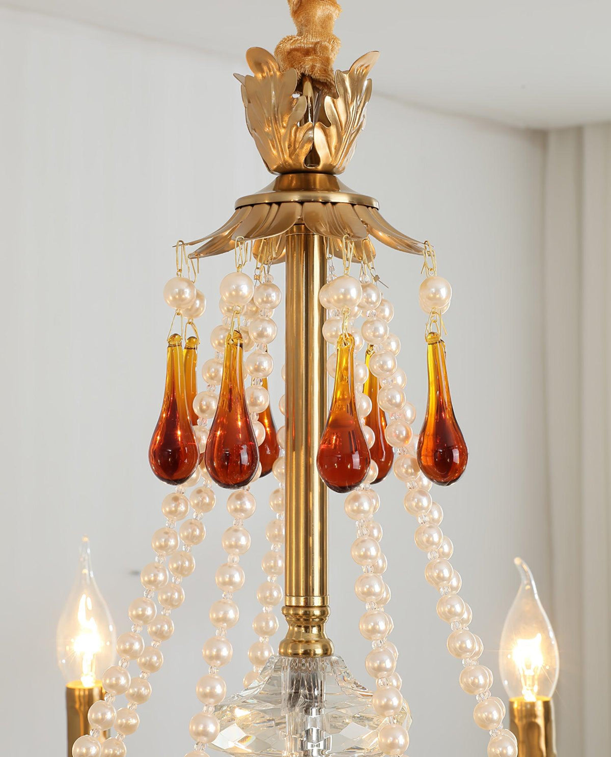 Ormirara lampadario Cristallo ambra Design Postmoderno lusso