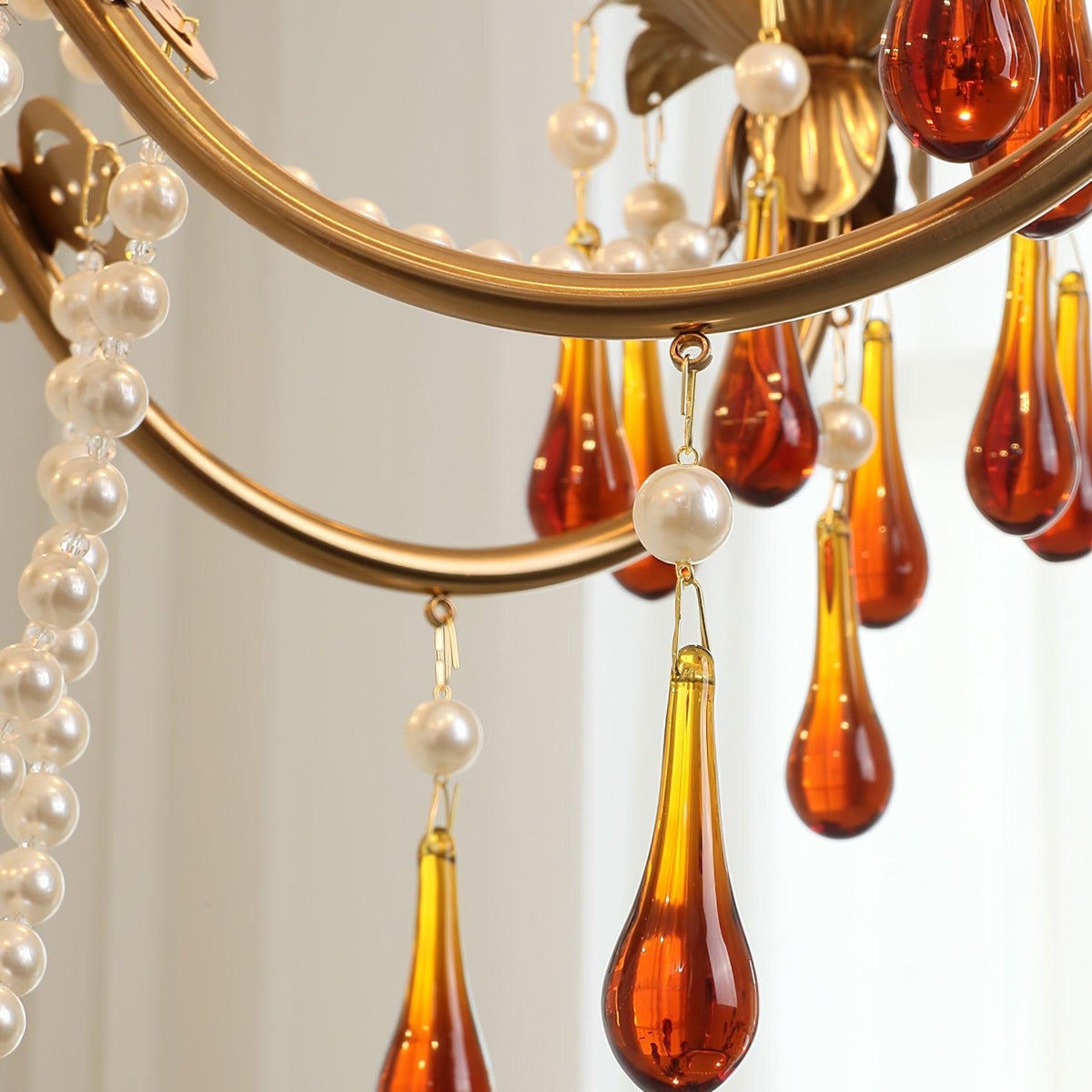 Ormirara lampadario Cristallo ambra Design Postmoderno lusso