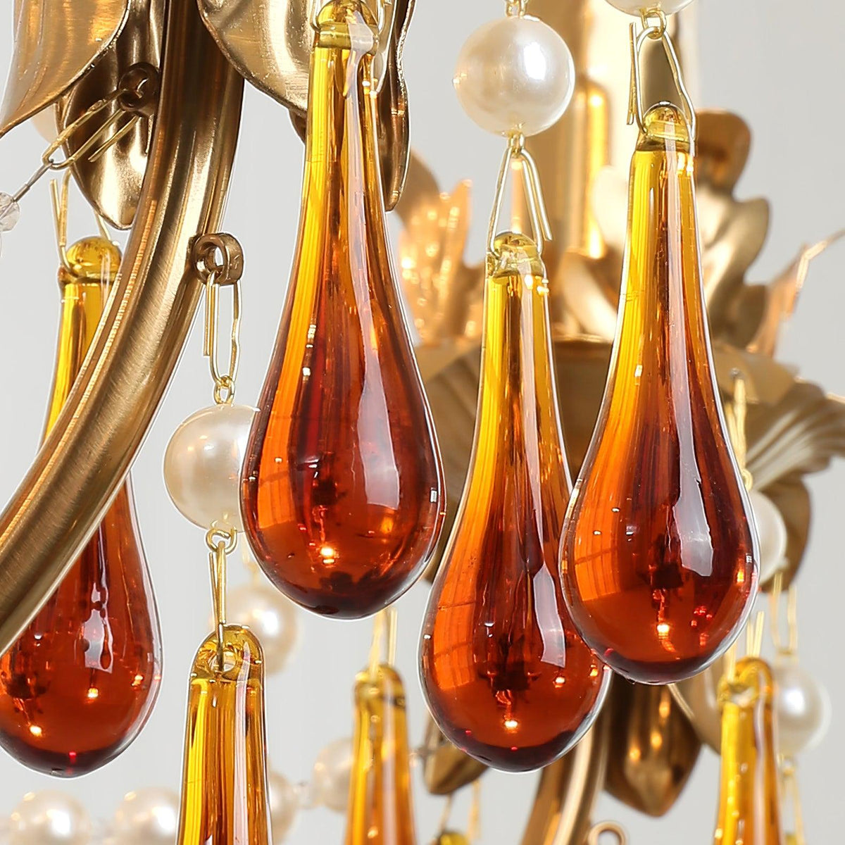 Ormirara lampadario Cristallo ambra Design Postmoderno lusso