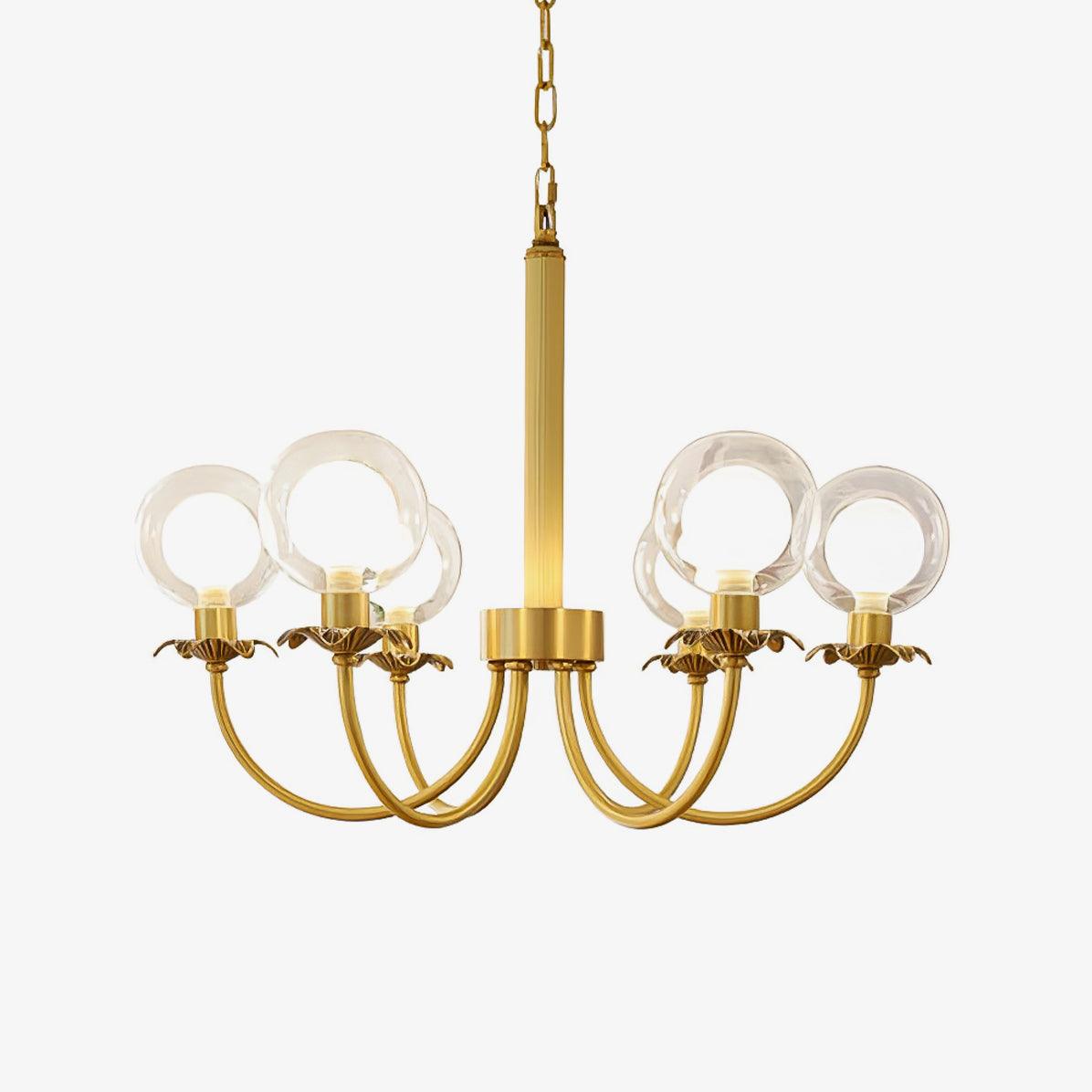 Crown lampadario classico in vetro