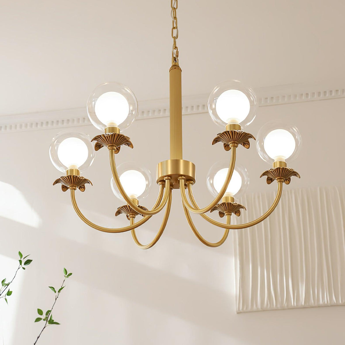 Crown lampadario classico in vetro