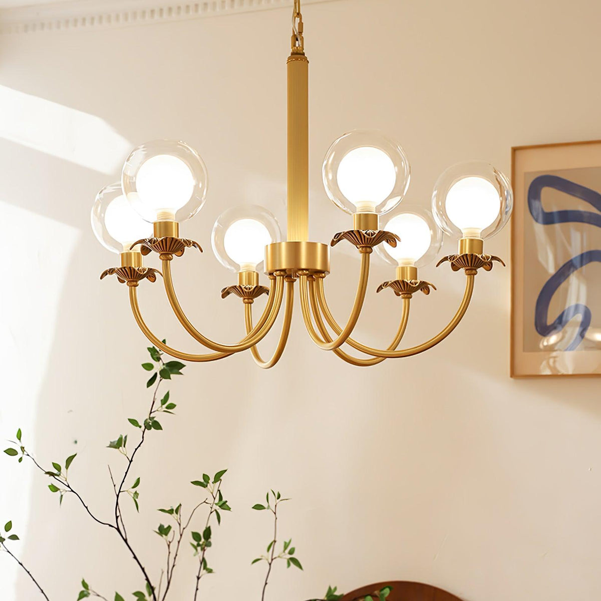 Crown lampadario classico in vetro