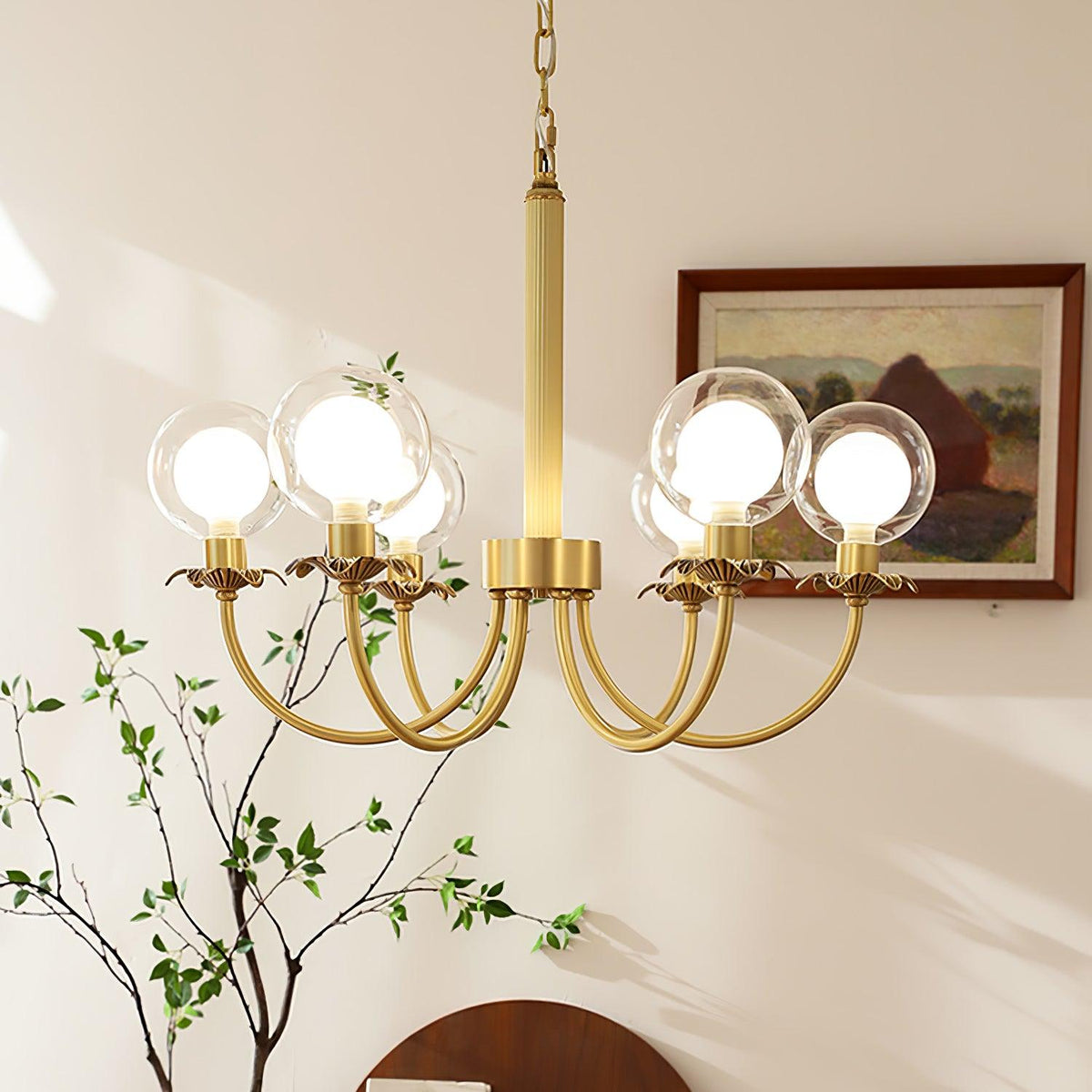 Crown lampadario classico in vetro