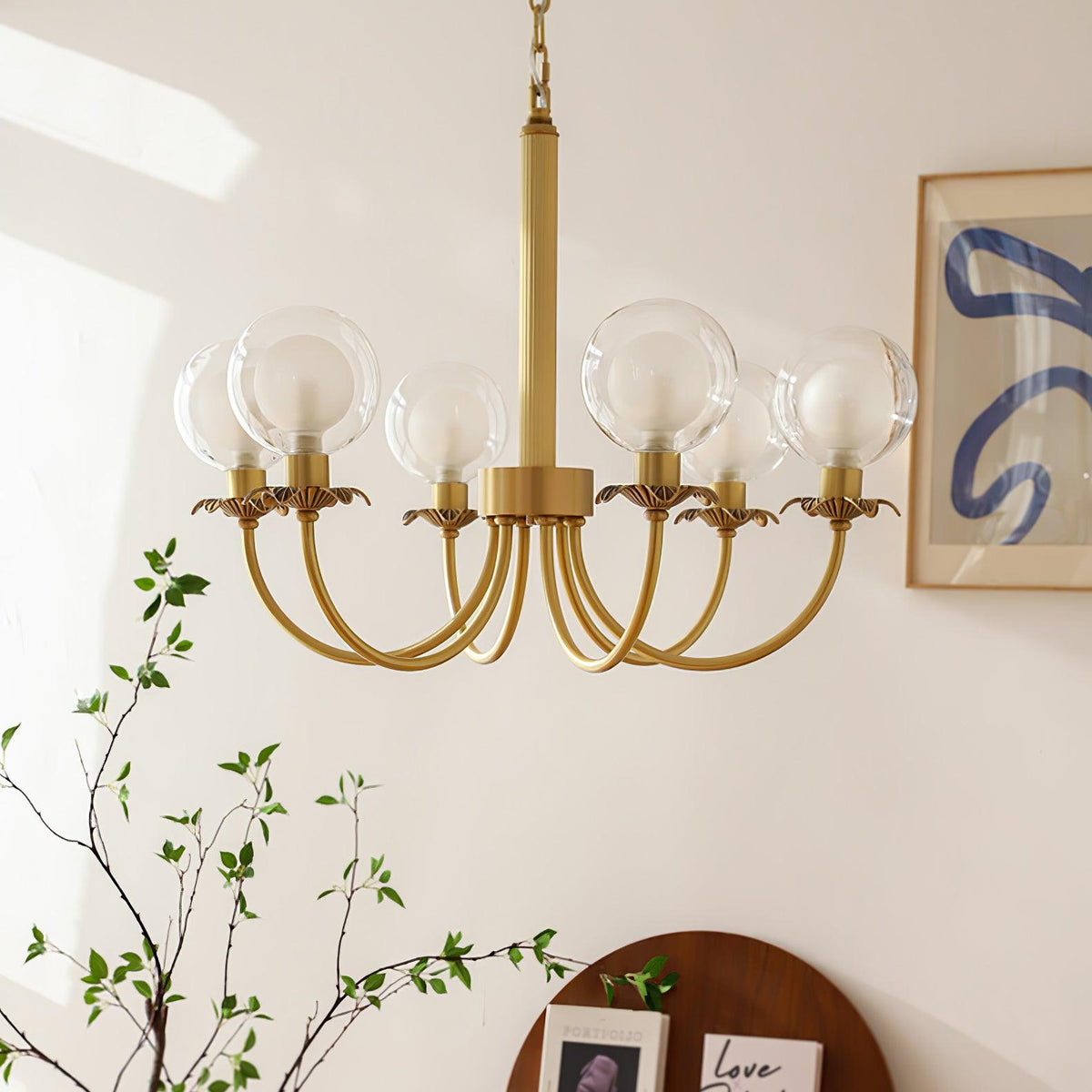 Crown lampadario classico in vetro