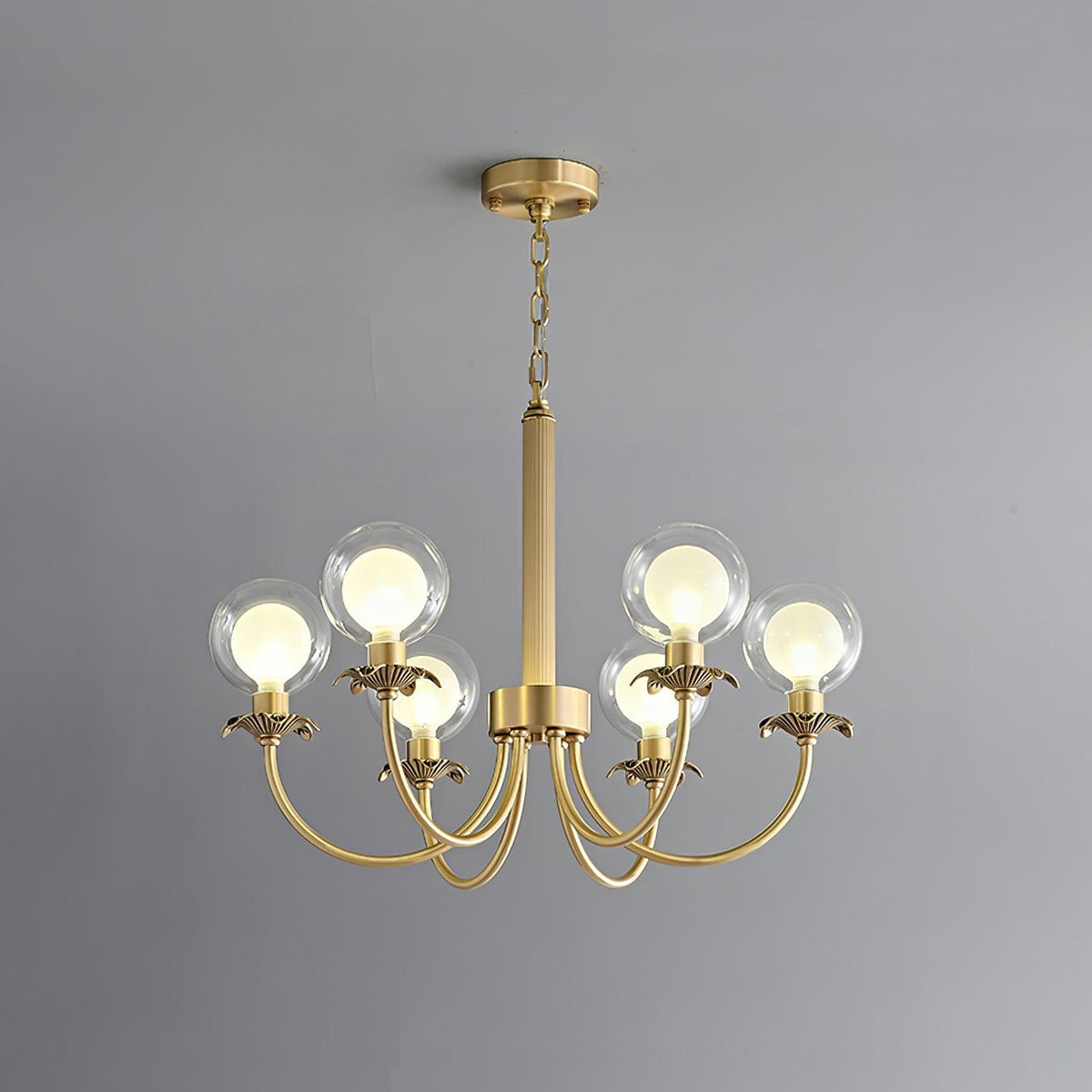 Crown lampadario classico in vetro