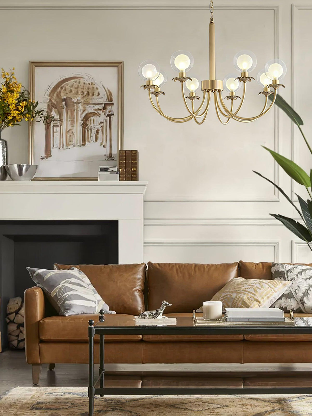 Crown lampadario classico in vetro