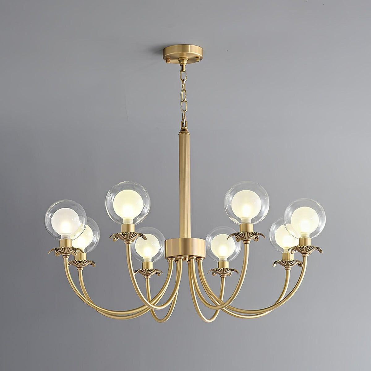 Crown lampadario classico in vetro