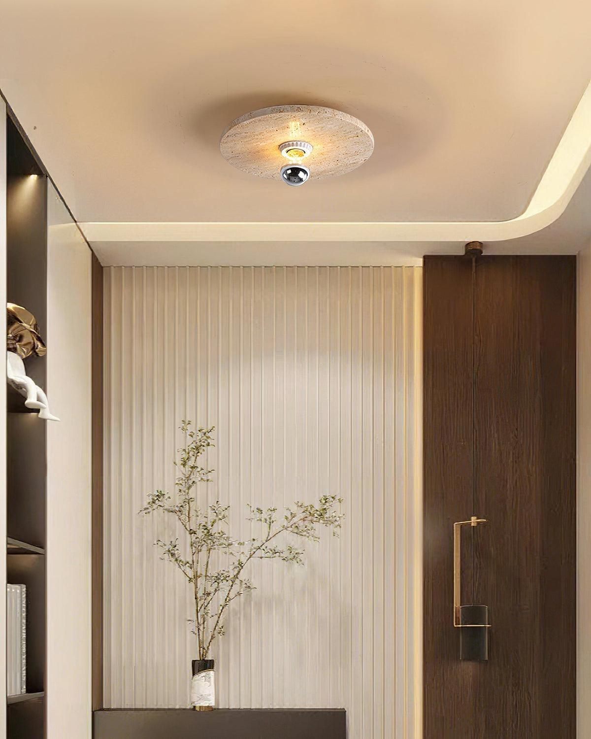 Norarora plafoniera in travertino Beige