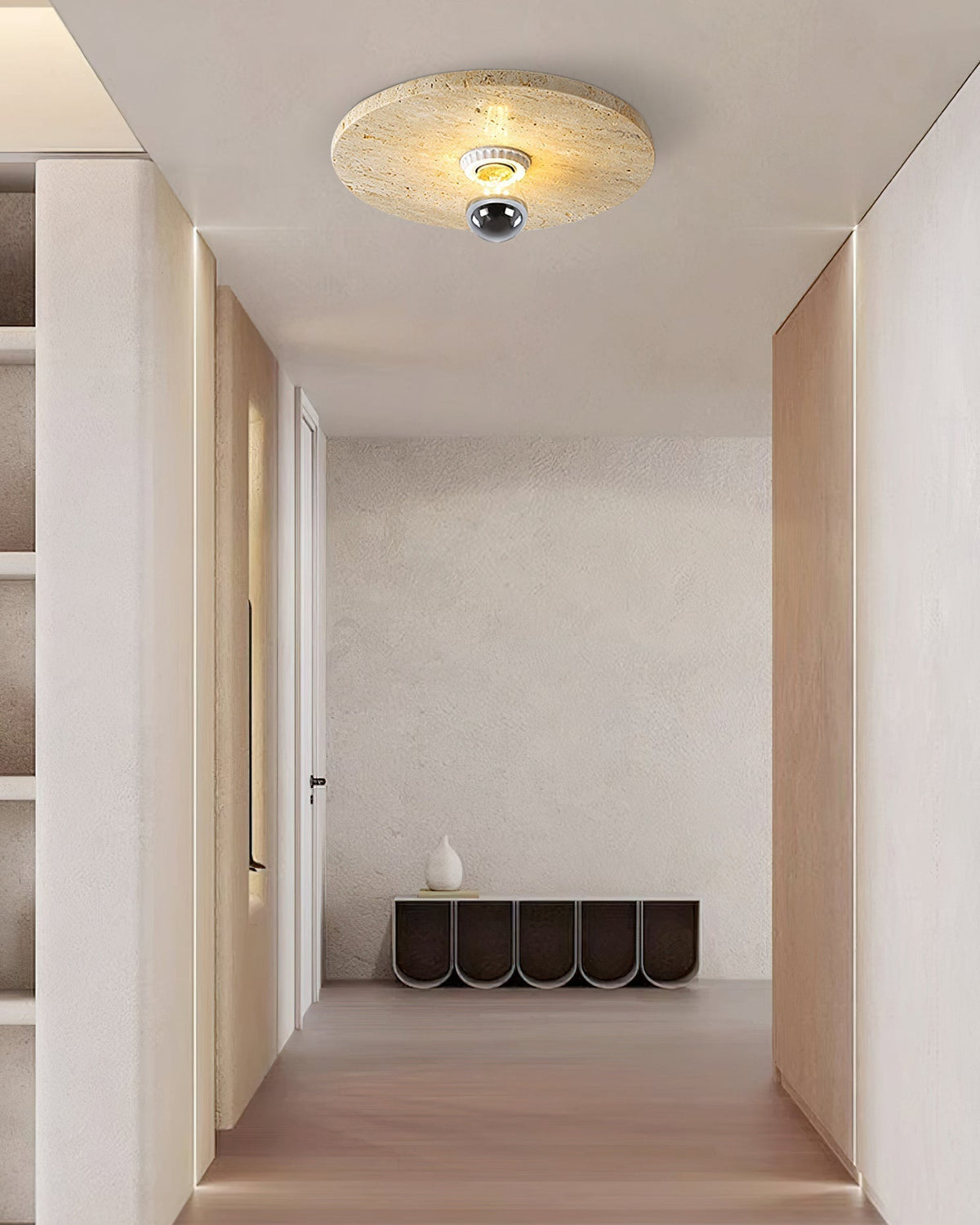 Norarora plafoniera in travertino Beige