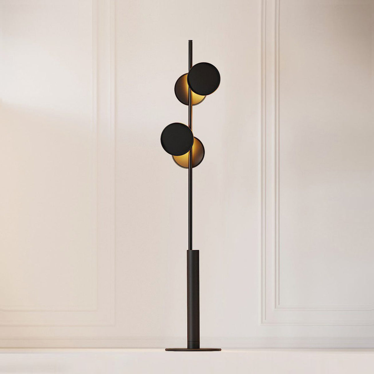 Munell lampada da terra in acrilico nero