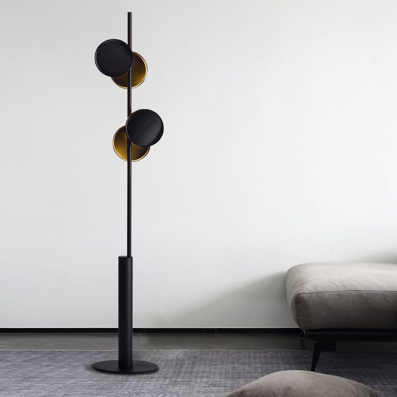 Munell lampada da terra in acrilico nero