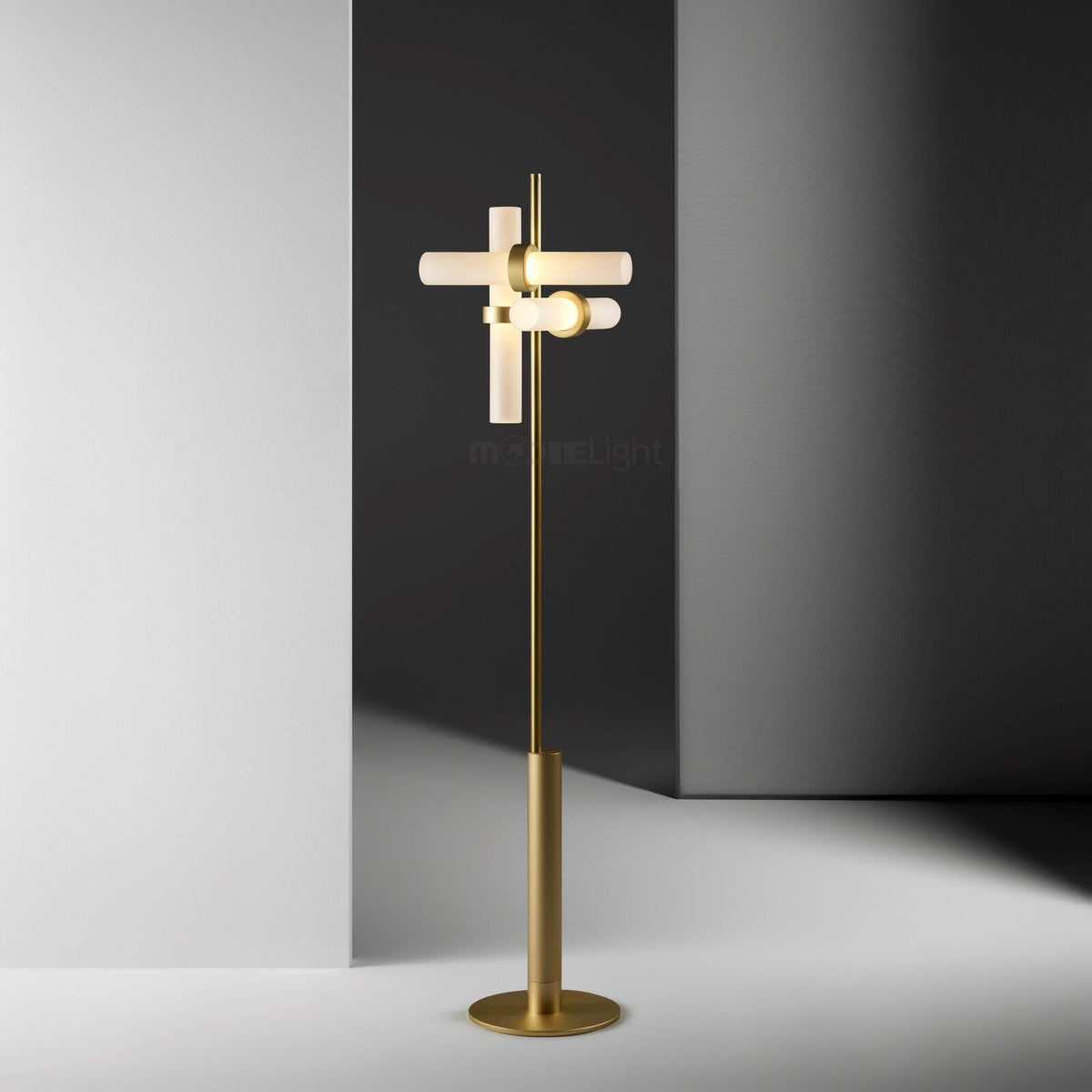 Munell lampada da terra in acrilico nero