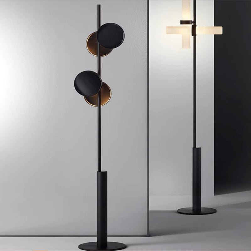 Munell lampada da terra in acrilico nero
