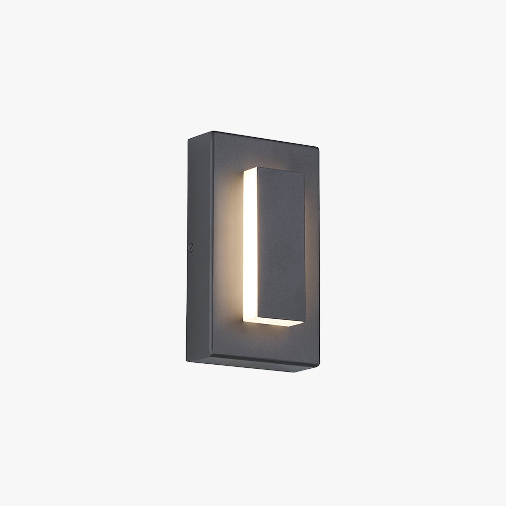 Ray Moderna LED Applique da Esterni Metallo Grigio Scuro/Bronzo Quadrato Corridoio/Giardino