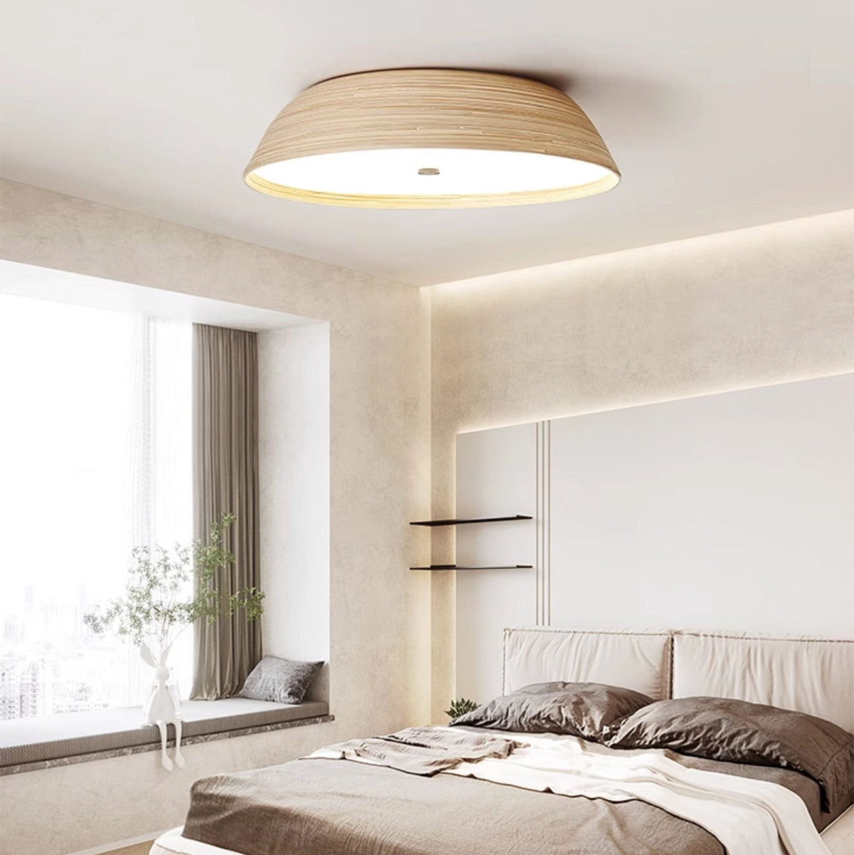 Brumeaux lampada da soffitto in bambù texturizzato