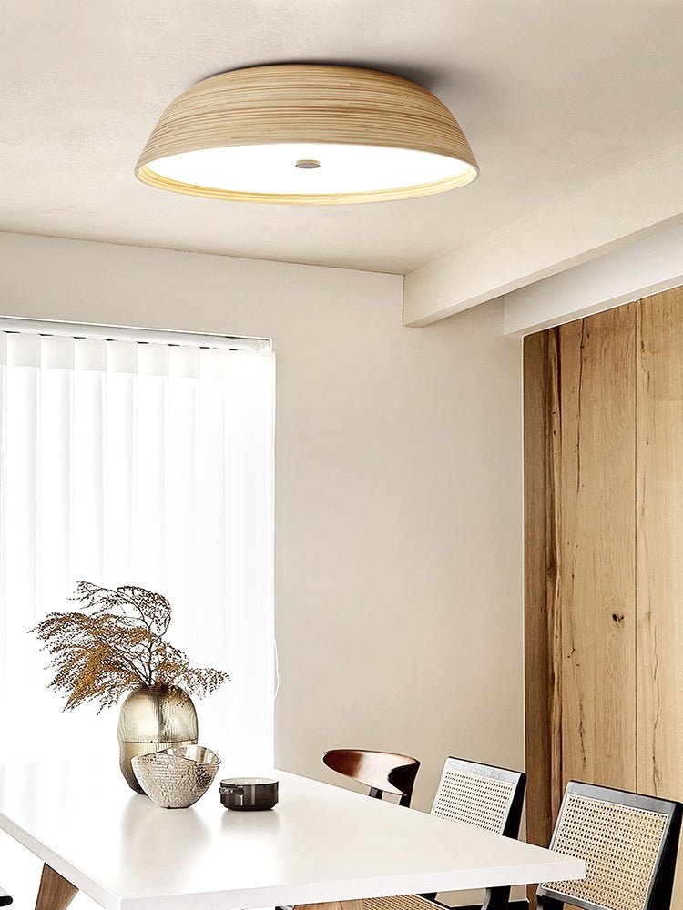 Brumeaux lampada da soffitto in bambù texturizzato