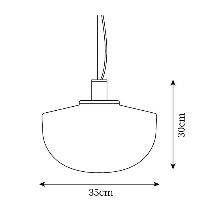 Lampada a sospensione in vetro, rosone metallico, design minimalista in metallo