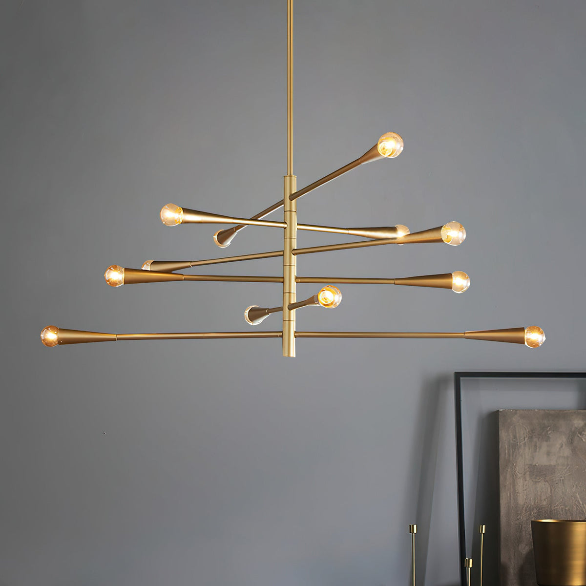 Sifuvyu lampadario moderno minimalista in ottone in metallo