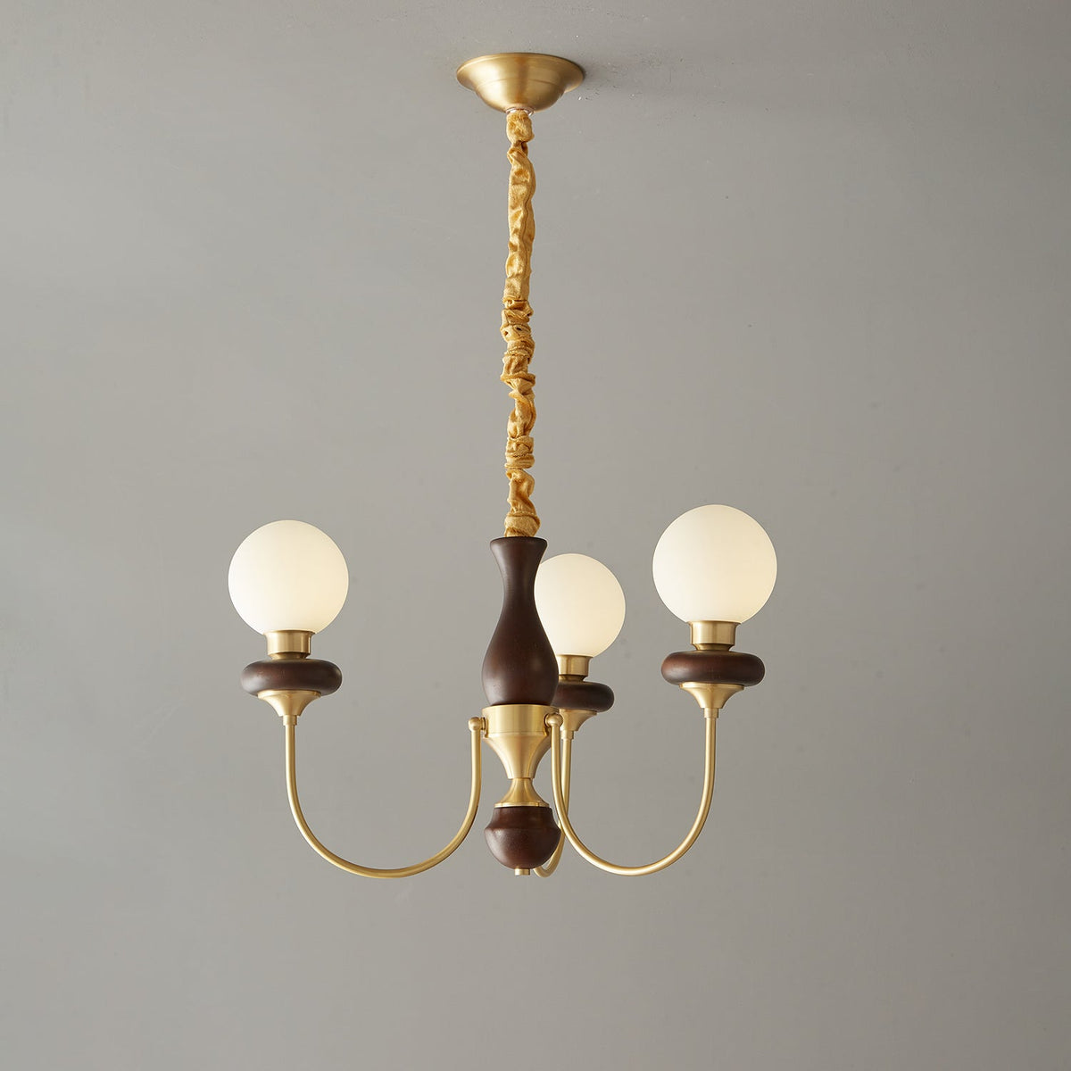 Cotheor lampadario in legno e vetro vintage Tradizionale