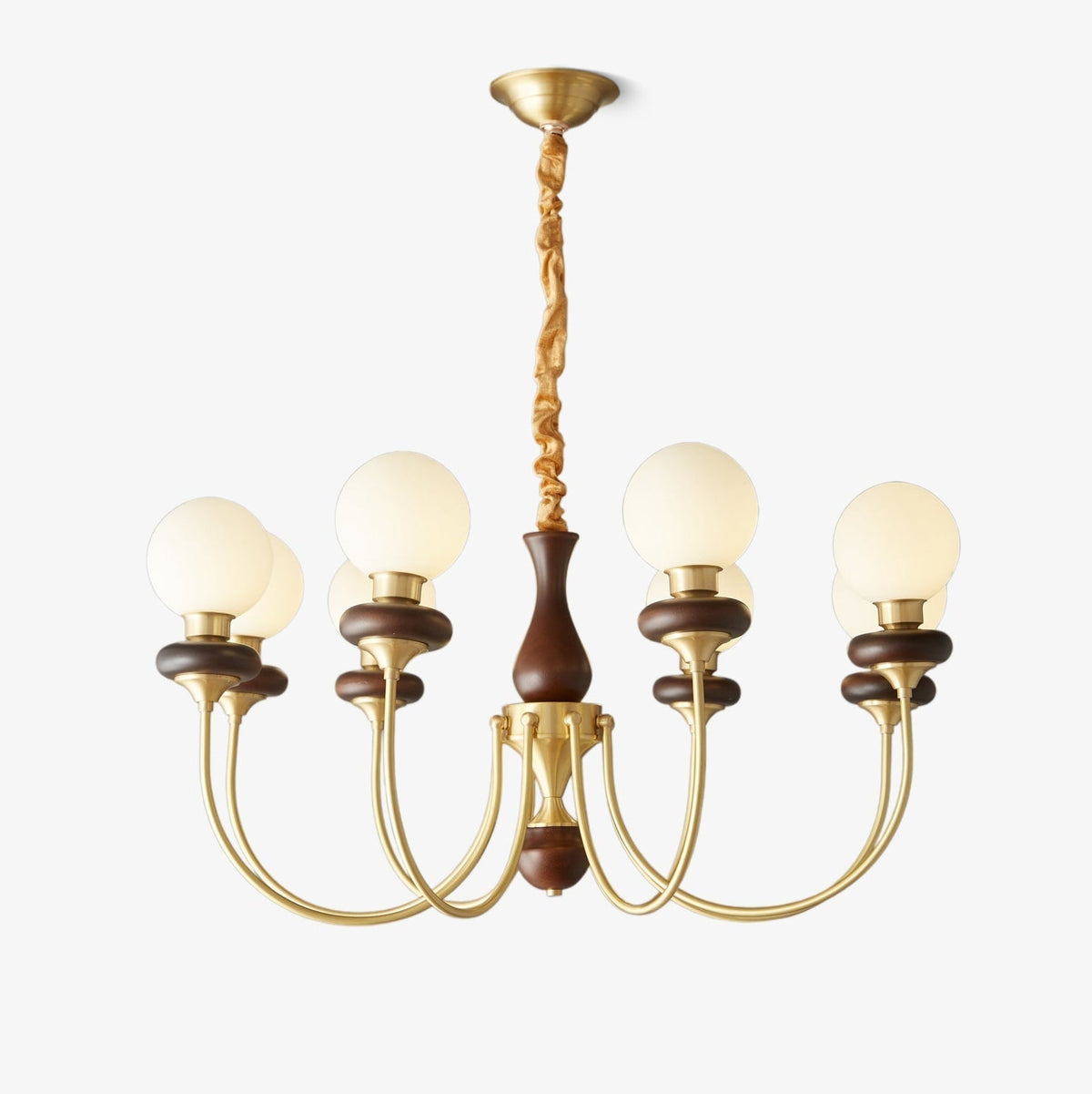 Cotheor lampadario in legno e vetro vintage Tradizionale